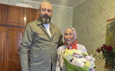 ТЕЙМУРАЗ ХИШБА ПОЗДРАВИЛ ВЕТЕРАНА ВОЙНЫ С ДНЕМ ПОБЕДЫ